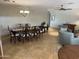 Elegant dining area with a chandelier and a spacious table set for a meal at 8355 E Via De Encanto --, Scottsdale, AZ 85258