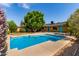 Private backyard pool with lush landscaping and a charming home exterior visible at 8738 E Vista Dr, Scottsdale, AZ 85250
