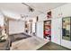 View of the garage with lots of storage cabinets and a two car garage door at 13428 N Hawthorn Dr, Sun City, AZ 85351