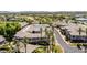Aerial shot of luxury residences showcasing roof lines and landscaping at 15221 N Clubgate Dr # 2139, Scottsdale, AZ 85254