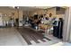 Organized garage space with work area, storage, and American flag decor at 17359 W Calistoga Dr, Surprise, AZ 85387