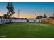 Large grassy backyard featuring a well-maintained lawn, privacy fence, and potential for landscaping at 1818 W Highland Ave, Phoenix, AZ 85015