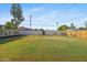 Private backyard with a well-kept lawn and mature shade trees at 1818 W Highland Ave, Phoenix, AZ 85015