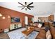 Open-concept design in the living room seamlessly connects to the kitchen, perfect for entertaining at 18455 W San Carlos Dr, Goodyear, AZ 85338