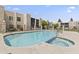 Community pool featuring a sparkling pool and an attached spa at 1927 E Hampton Ave # 204, Mesa, AZ 85204