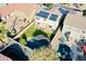 Aerial view showcases solar panels, artificial grass and a sparkling pool, ideal for Gathering fun and outdoor living at 20722 N 38Th St, Phoenix, AZ 85050