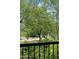 Balcony view featuring lush trees, plants, and a walking path in the distance at 2313 E Hidalgo Ave, Phoenix, AZ 85040
