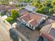 Aerial view of a single-Gathering home with tile roof at 3220 W Frankfurt Dr, Chandler, AZ 85226