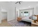 Bright bedroom boasts recessed lighting, ceiling fan and large windows at 3220 W Frankfurt Dr, Chandler, AZ 85226