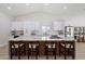 Modern kitchen featuring sleek white cabinets, stainless steel appliances, and a large center island at 3220 W Frankfurt Dr, Chandler, AZ 85226