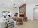 Spacious living room with fireplace, vaulted ceiling, and stylish furnishings at 3220 W Frankfurt Dr, Chandler, AZ 85226