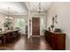An elegant foyer featuring wood flooring and stylish furnishings at 3614 W Phillips Rd, San Tan Valley, AZ 85144