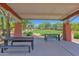Community picnic area featuring benches, barbecue grills and desert landscaping at 3977 E Cat Balue Dr, Phoenix, AZ 85050