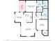 Detailed floor plan showcasing the layout of the home, including the living room, bedrooms, and bathrooms at 9450 E Becker Ln # 2067, Scottsdale, AZ 85260