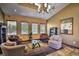 Cozy lounge area with plush armchairs, a glass coffee table, and natural light from large windows at 9450 E Becker Ln # 2067, Scottsdale, AZ 85260