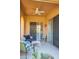 Private patio with seating and ceiling fan at 10655 N 9Th St # 112, Phoenix, AZ 85020