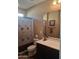 Neutral bathroom featuring a shower-tub combination and vanity sink at 10773 W Prickly Pear Trl, Peoria, AZ 85383