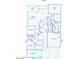 Detailed floor plan showcasing the layout, including the owner's suite, kitchen, and garages at 10773 W Prickly Pear Trl, Peoria, AZ 85383
