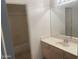 Bathroom with vanity, sink, and tile flooring at 11109 W Amelia Ave, Avondale, AZ 85392