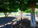 A backyard with shaded patio areas and mature, inviting landscaping at 11653 N Hacienda Dr, Sun City, AZ 85351