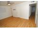 Spacious bedroom with wood floors, ceiling fan and natural lighting at 2015 E Southern Ave # 23, Tempe, AZ 85282