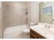 Bathroom featuring a vanity, toilet and shower and tub combo at 3324 S Parkside Dr, Tempe, AZ 85282