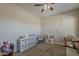 Bright playroom featuring ample space, storage shelves, and neutral tones, perfect for creative activities at 3925 E Elmwood St, Mesa, AZ 85205