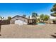 Spacious backyard showcasing a covered patio and a refreshing pool, perfect for outdoor living at 527 N Criss St, Chandler, AZ 85226