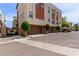 Contemporary townhome exterior with private garages and modern landscaping at 820 N 8Th Ave # 14, Phoenix, AZ 85007