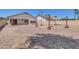 Expansive backyard featuring decorative barrel-style planters and low-maintenance desert landscaping at 925 W San Marcos Dr, Chandler, AZ 85225