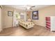 Bright bedroom with a ceiling fan and a quilt-covered bed, offering a relaxing and inviting space at 1021 S Greenfield Rd # 1165, Mesa, AZ 85206
