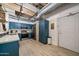 Modern kitchen features custom blue cabinetry, stainless steel appliances, and Quartz countertops at 114 W Adams St # 202, Phoenix, AZ 85003