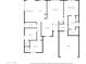 Floor plan of this spacious home features a large living room, bedrooms, garage, and bathrooms at 1201 E Campbell Ave, Gilbert, AZ 85234