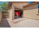 Detached garage with an open patio area and low-maintenance desert landscaping at 18241 W Foothill Dr, Surprise, AZ 85387