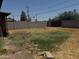 A spacious backyard features a block fence and a gate with potential for landscaping and outdoor enjoyment at 2045 E Orange St, Tempe, AZ 85281