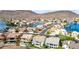 Stunning aerial view of lakeside community with beautiful houses, pools, and mountain backdrop under a sunny, blue sky at 21480 N 56Th Ave, Glendale, AZ 85308