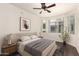 Inviting main bedroom with large windows, hardwood floors, and a neutral color scheme at 3633 N 3Rd Ave # 2031, Phoenix, AZ 85013