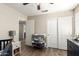 Well-organized Bedroom with a changing table, storage drawers, and a crib, providing a functional baby area at 4137 E Stanford Ave, Gilbert, AZ 85234