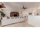 Spacious living room featuring vaulted ceilings and a large entertainment center at 5237 N 106Th Ave, Glendale, AZ 85307