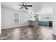 Bright kitchen with a black appliances, and a large island with room for seating at 701 S Dobson Rd # 447, Mesa, AZ 85202