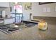 Kitchen cooktop and countertop with candle and view of the table with stools in the background at 735 E Cochise Dr, Phoenix, AZ 85020