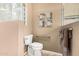 Comfort height toilet with grab bar and coordinated towel sets for easy living at 10413 E Emelita Ave, Mesa, AZ 85208