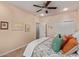 Comfortable bedroom with a closet and ensuite bath at 21893 N 261St N Ave, Buckeye, AZ 85396
