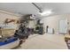 This spacious garage provides ample storage space and epoxy flooring at 25969 W Tina Ln, Buckeye, AZ 85396