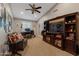 Spacious Living room has modern furniture and a large entertainment center creating a cozy atmosphere at 630 W Saragosa St, Chandler, AZ 85225