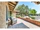 The home's large outdoor patio features brick accents and provides ample space for seating and entertaining at 8532 E San Bruno Dr, Scottsdale, AZ 85258