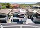 Aerial shot of a contemporary home featuring a balcony with stylish patio furniture at 1 Easy St # 17, Carefree, AZ 85377