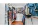 Organized walk-in closet with custom shelving and lots of storage space for clothes at 116 E Mountain Sky Ave, Phoenix, AZ 85048
