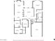 Detailed home floor plan showcasing layout of bedrooms, living spaces, kitchen, and bathrooms at 1321 E Monteleone St, San Tan Valley, AZ 85140