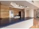 Modern kitchen with stylish blue countertops, stainless steel refrigerator, and decorative backsplash at 4750 N Central Ave # N7, Phoenix, AZ 85012